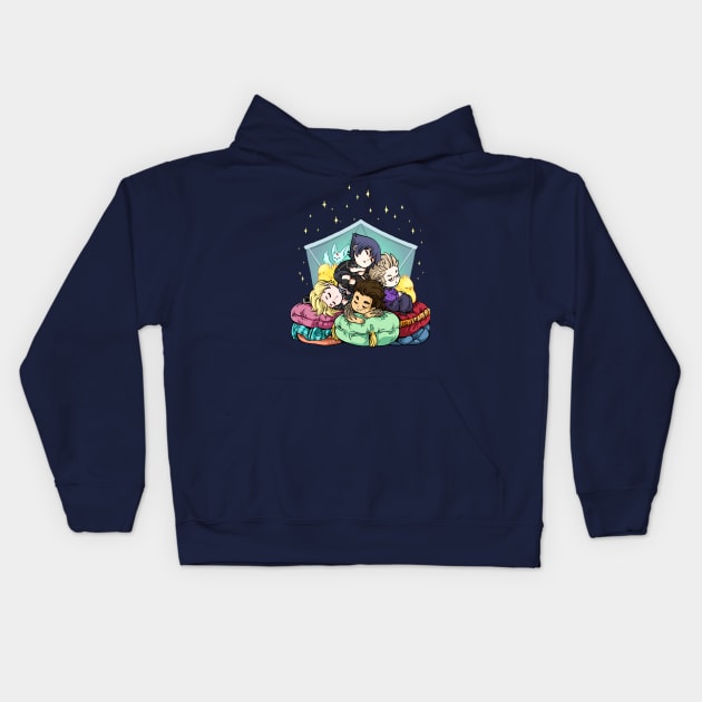 FFXV sleep pile Kids Hoodie by beanclam